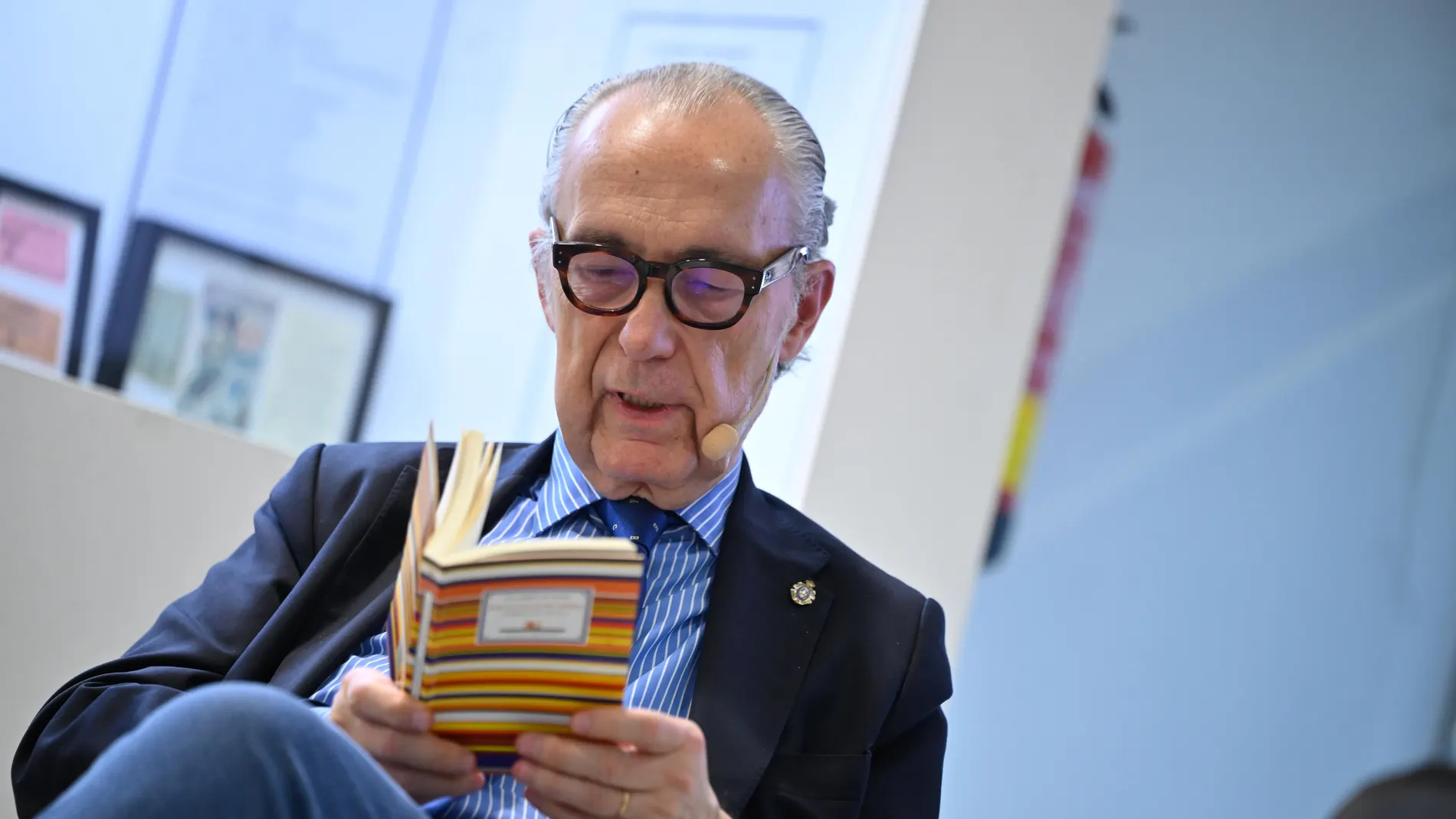 Luis Alberto de Cuenca, el pasado sábado en el Centro de Congresos de Barbastro
