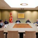 El presidente de las Cortes de Castilla y León, Carlos Pollán, preside la comisión de seguimiento del convenio suscrito para la cátedra de investigación de la Fundación de Castilla y León y la Universidad de Burgos