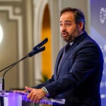 El líder de los populares de Castilla-La Mancha, Paco Núñez, protagoniza un desayuno informativo en Madrid