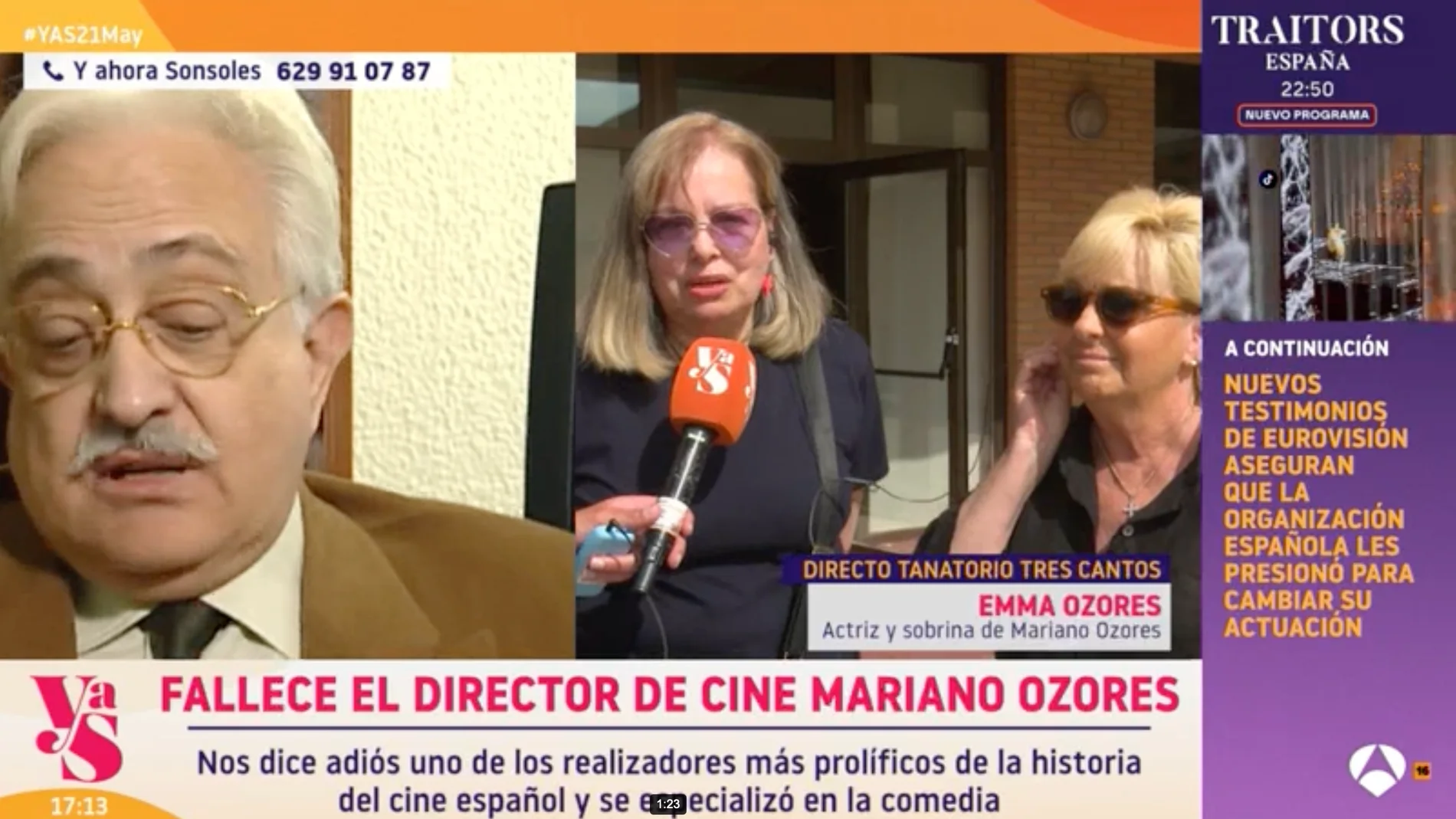 Captura de Teresa y Emma Ozores en 'Y ahora Sonsoles'