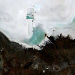 Vista satelital de una explotación de litio