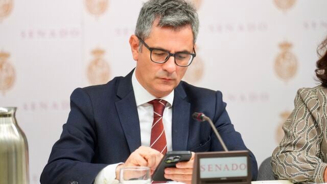 El ministro de Presidencia, Justicia y Relaciones con las Cortes, Félix Bolaños, comparece este viernes en la 