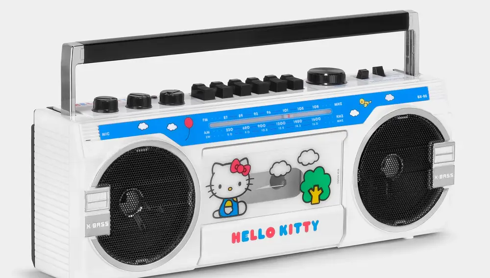 El radiocasete de Hello Kity, con apariencia retro y corazón moderno