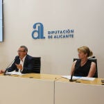 El presidente de la Diputación de Alicante, Toni Pérez, en la presentación hoy del Plan +Cerca