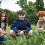 Arabella Stanton, Dominic McLaughlin y Alastair Stout, protagonistas de la serie de Harry Potter