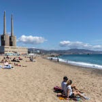  Imagen de la playa del litoral de Sant Adrià del Besòs