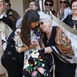 La Reina Letizia durante su visita a Guadalupe