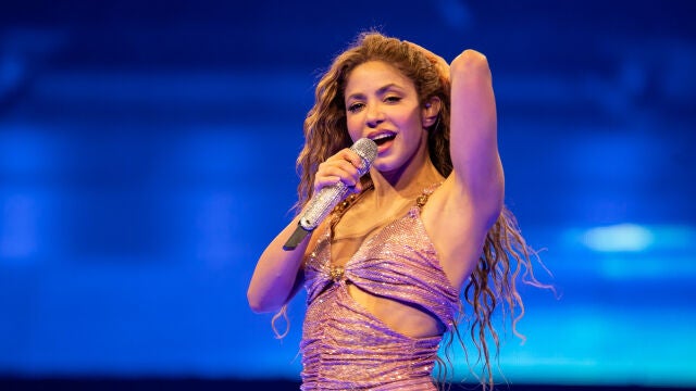 Shakira en uno de los conciertos de su gira mundial