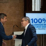 Mazón asiste a la presentación del balance de actuaciones en infraestructuras educativas dañadas por la riada