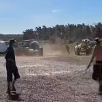 Imágenes de la batalla campal en el campo