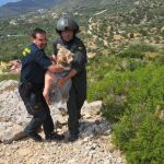 Momento de la evacuación de la mujer desaparecida en Peñíscola 