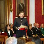El JEME, Amador Enseñat, el día que ingresó en la Real Academia de las Ciencias y las Artes Morales. 