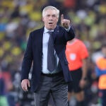 Carlo Ancelotti en el partido de eliminatorias contra Ecuador
