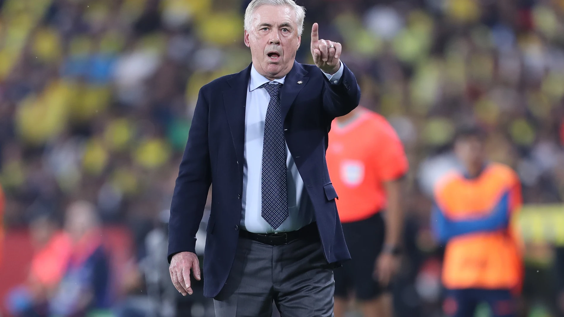 Carlo Ancelotti en el partido de eliminatorias contra Ecuador