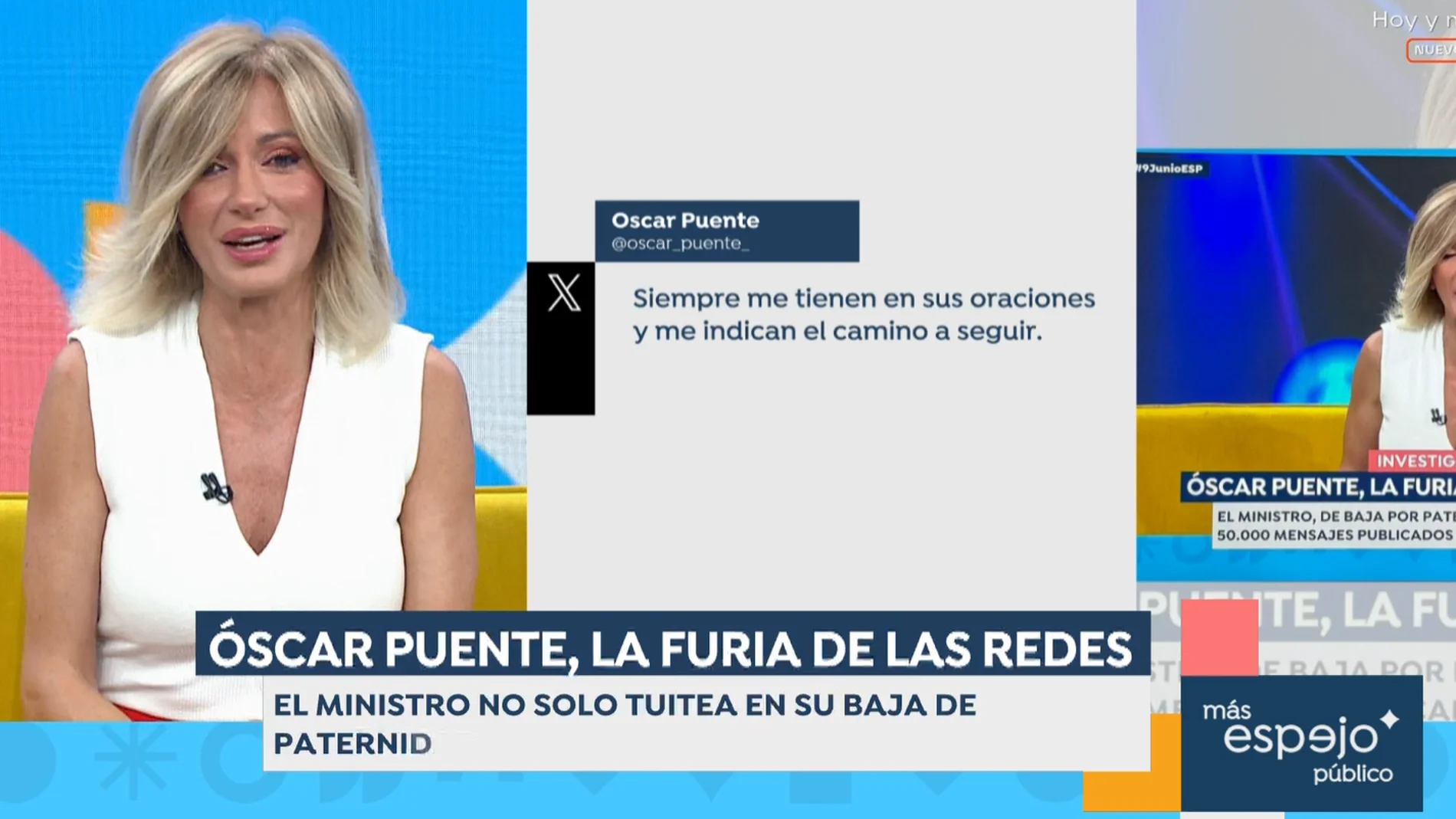 Susanna Griso retrata a Óscar Puente: "Hay que cambiar más pañales en casa"