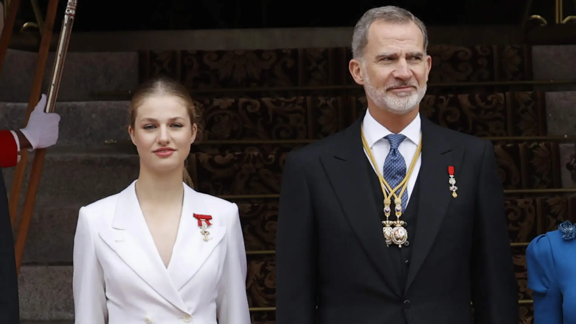 El Rey Felipe VI y la princesa Leonor de Borbón