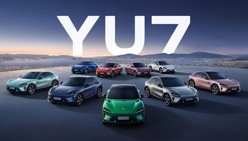 El Xiaomi YU7 en todos sus colores diferentes