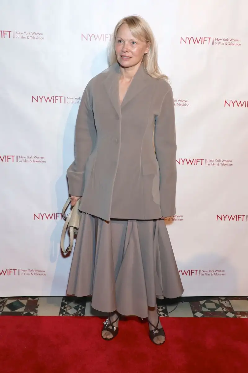 Pamela Anderson en unos premios en Nueva York.