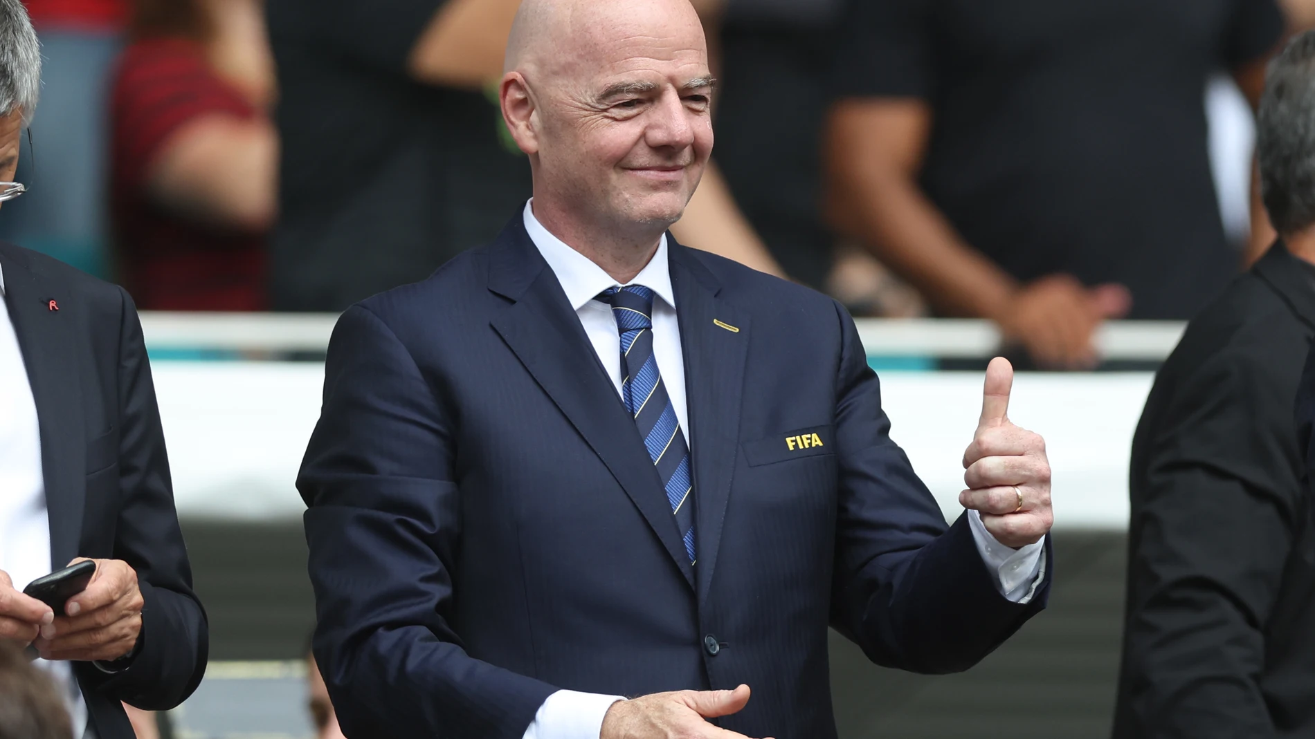 29 June 2025, US, Miami Gardens: FIFA President Gianni Infantino is pictured during the FIFA Club World Cup round of 16 soccer match between CR Flamengo and Bayern Munich at the Hard Rock Stadium. Photo: David Klein/CSM via ZUMA Press Wire/dpa David Klein/CSM via ZUMA Press W / DPA 29/06/2025 ONLY FOR USE IN SPAIN
