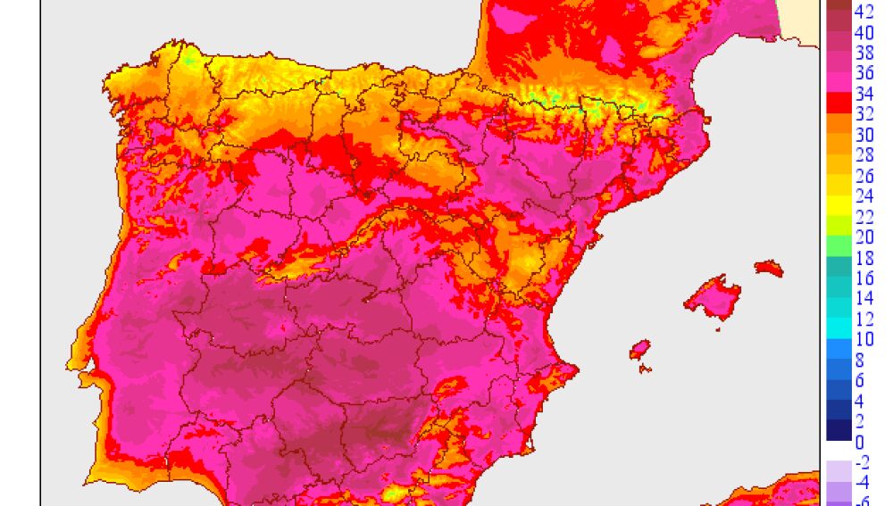 Temperaturas máximas hoy