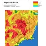 MURCIA.-El nivel de riesgo de incendio forestal previsto para este lunes es extremo en la Cuenca de Mula y el Noroeste
