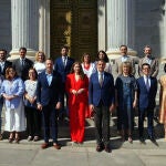 La portavoz del Grupo Popular en el Congreso, Ester Muñoz, junto al resto de diputados populares de Castilla y León