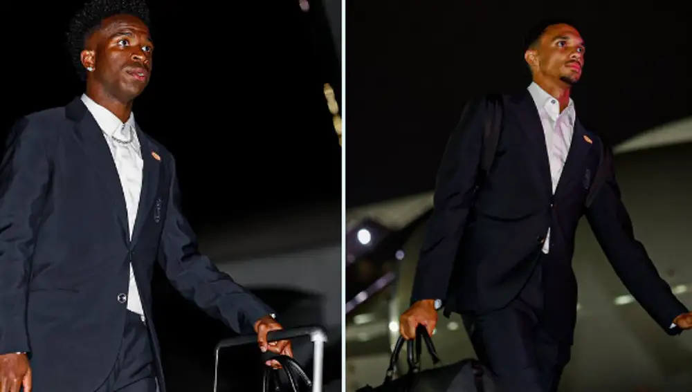 Los jugadores a su llegada a Nueva York