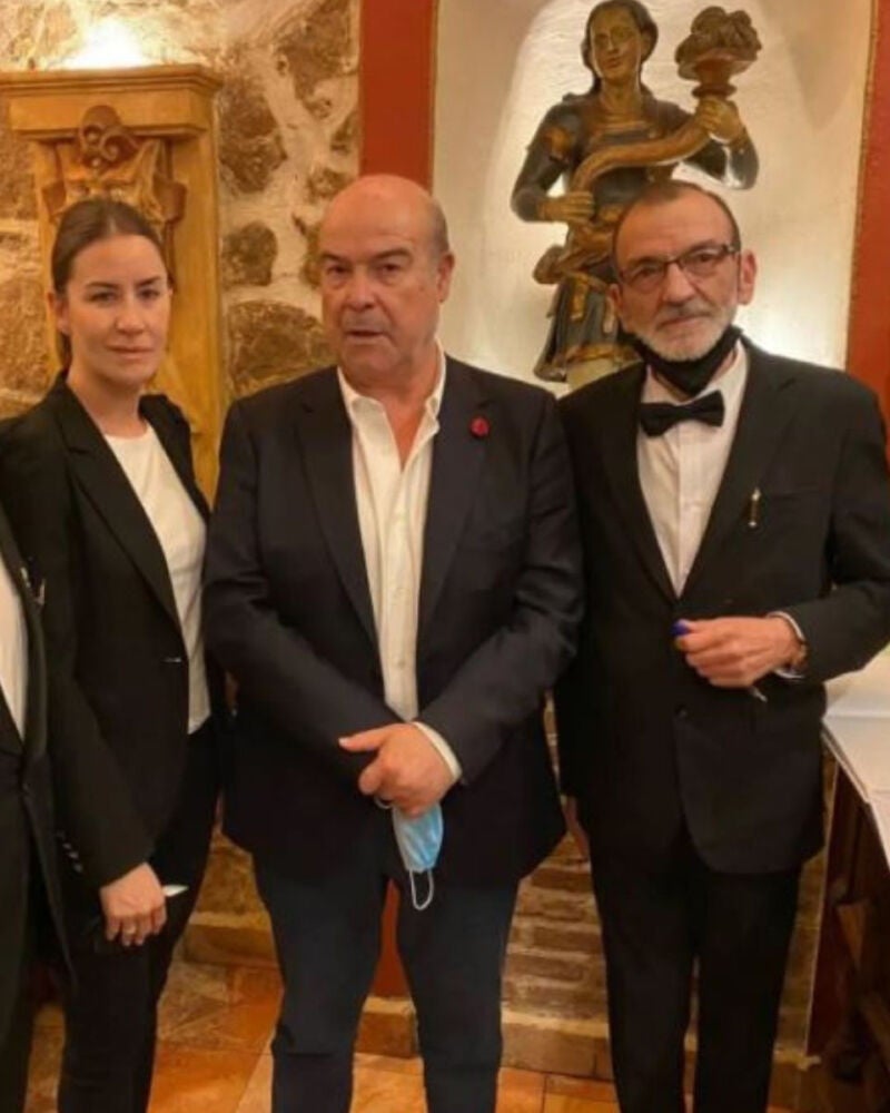 El actor Antonio Resines durante su vista a La Parrilla de San Lorenzo