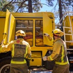 Reportaje de vigilantes de incendios forestales de la Comunidad de Madrid en la torre de vigilancia del Monte 