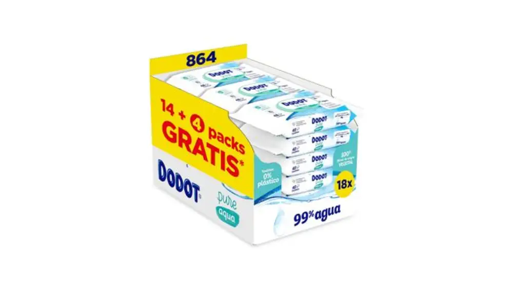 Pack de 864 toallitas Dodot Pure Aqua