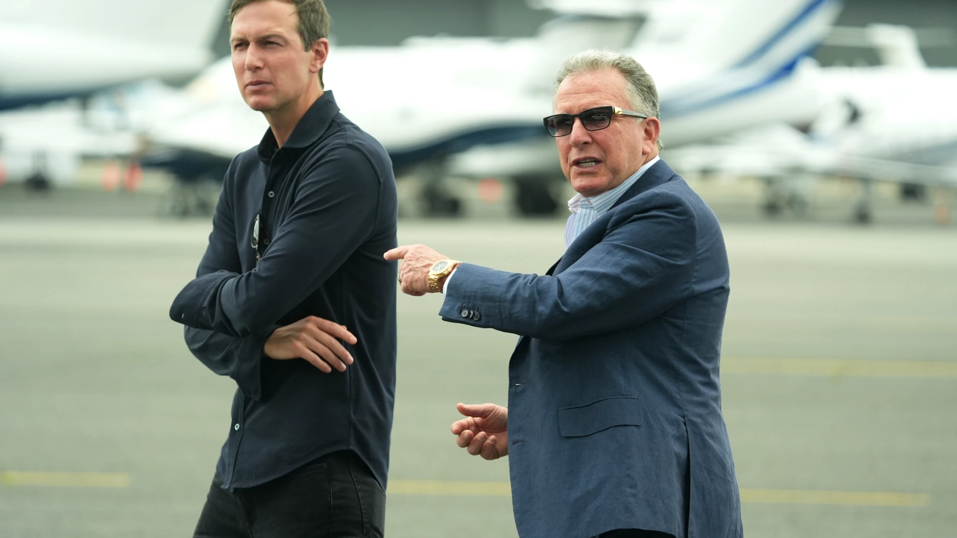 Jared Kushner y Steve Witkoff en Israel