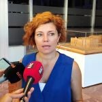 La líder de ERC en el Ayuntamiento de Barcelona, Elisenda Alamany, atiende a los medios este martes.