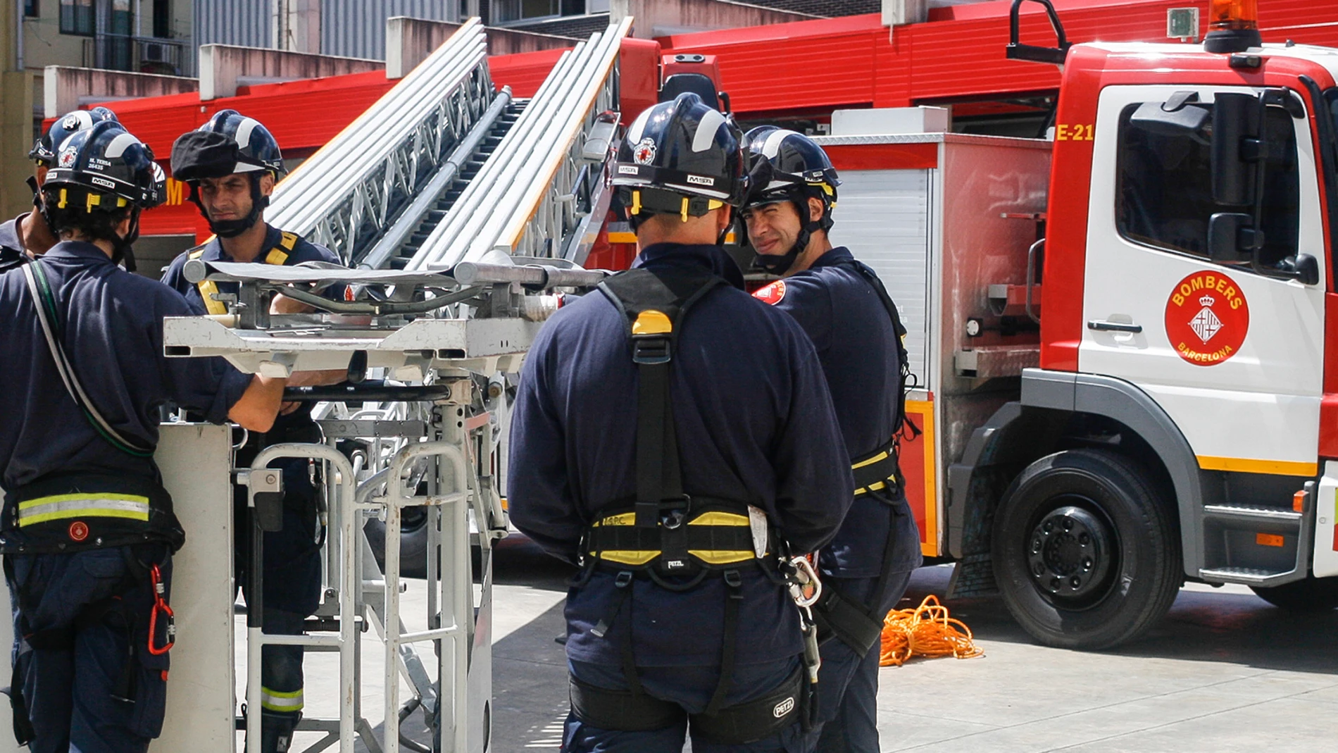 Foto de archivo de los bomberos