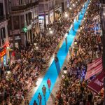 La Pasarela Larios es, con 350 metros de alfombra, la más larga de Europa