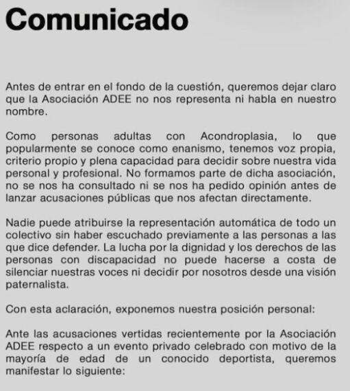 Comunicado de los artistas