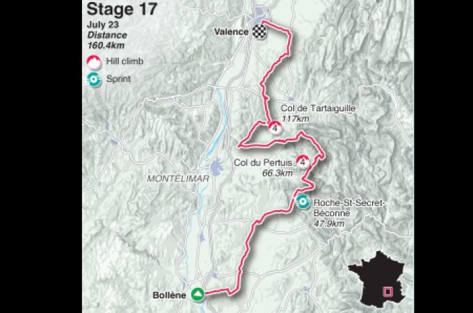Etapa 17 del Tour de Francia 2025, en directo hoy: Bollène - Valence, en vivo online