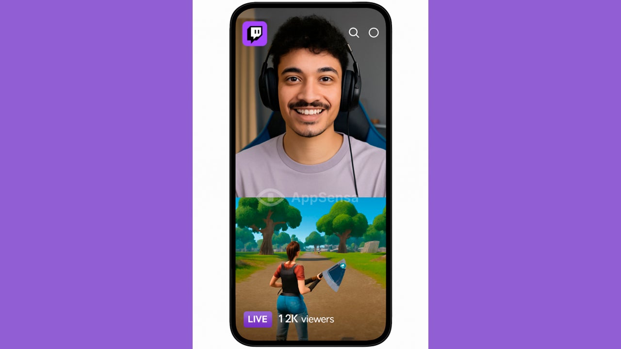 Así se vería Twitch en vertical, según TechCrunch