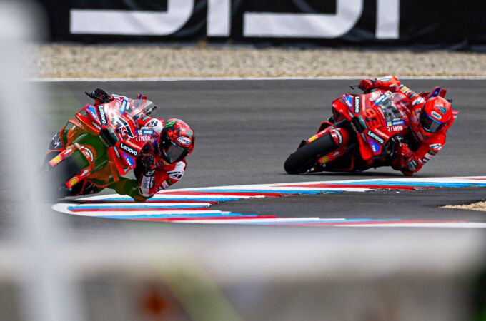 Marc y Bagnaia, en la Q2