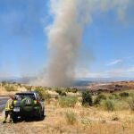Controlado el incendio forestal en Arroyomolinos (Madrid), aunque se mantiene cortada la M-413