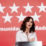 La presidenta de la Comunidad de Madrid, Isabel Díaz Ayuso