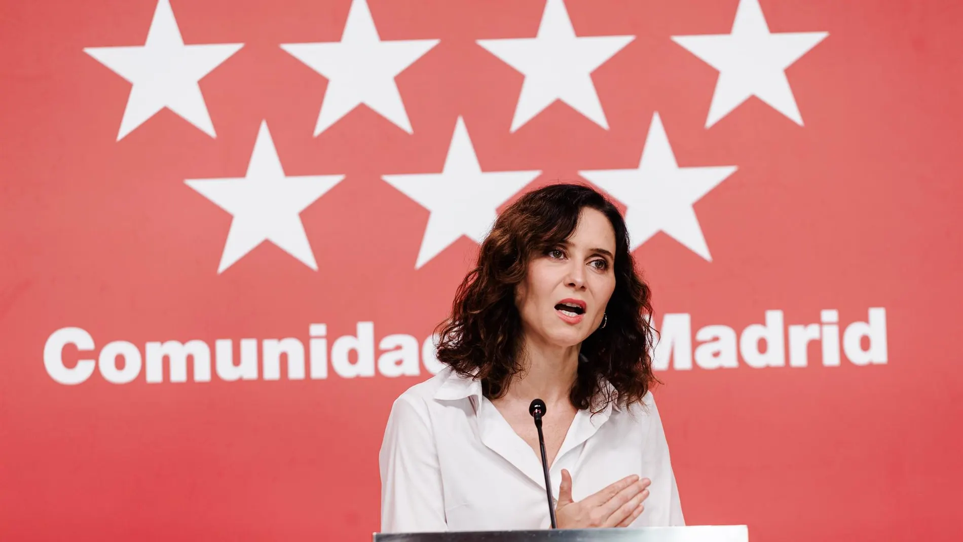 La presidenta de la Comunidad de Madrid, Isabel Díaz Ayuso