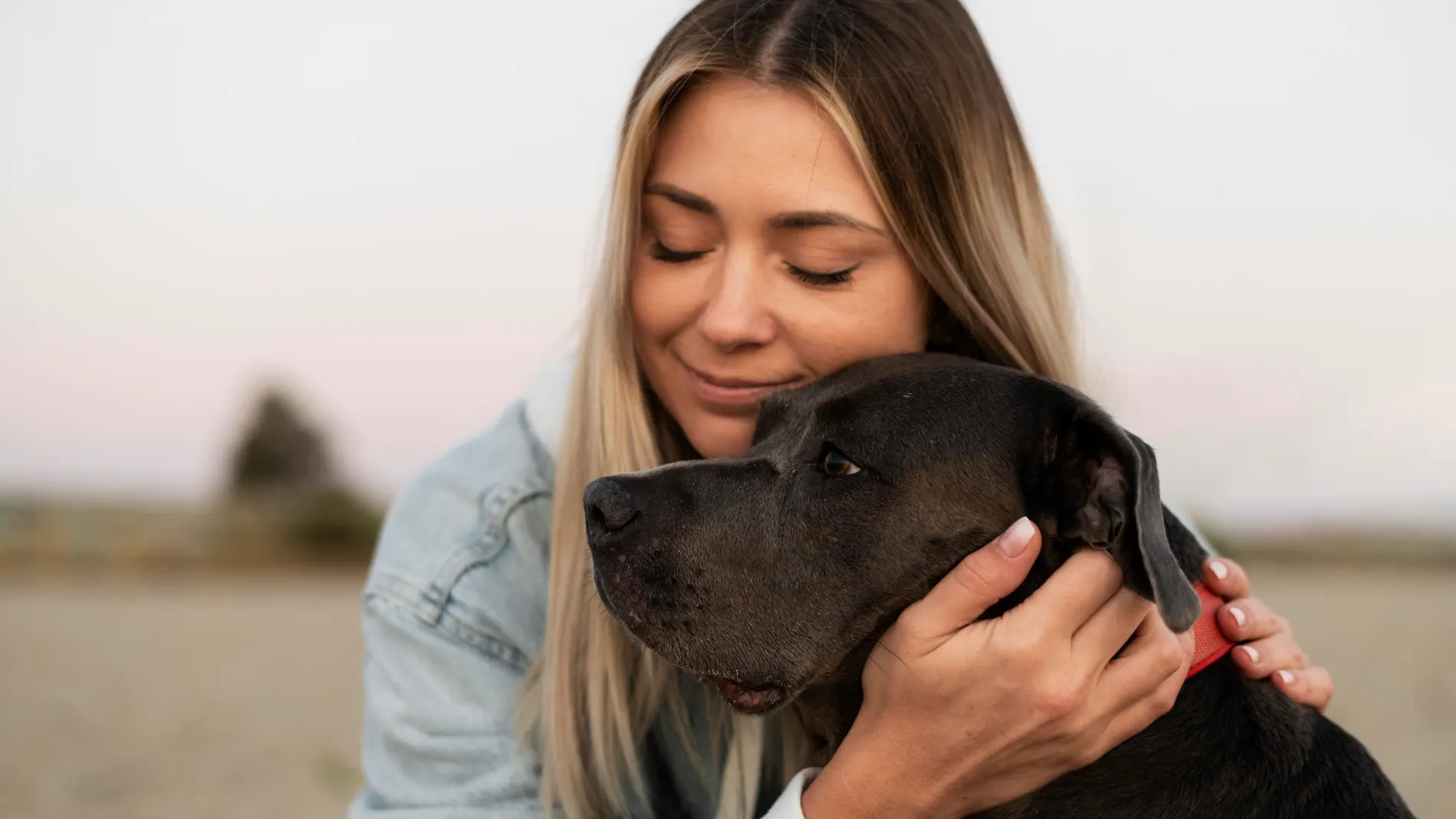 Día Mundial del perro. Un vínculo que no necesita palabras, chica joven abraza a su perro