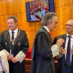El fiscal general del Estado, Álvaro García Ortiz, y el nuevo fiscal superior del Principado de Asturias, Gabriel Bernal del Castillo.