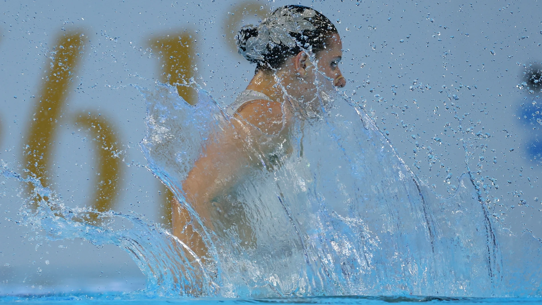 SINGAPORE (Singapore), 22/07/2025.- Iris Tio Casas of Spain competes in the Women's Solo Free finals of artistic swimming during the World Aquatics Championships Singapore 2025 in Singapore, 22 July 2025. (España, Singapur) EFE/EPA/FAZRY ISMAIL
