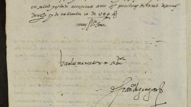 Encuentran una carta manuscrita de Góngora de 1584
