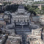 Vista área de la Basílica de San Pedro
