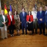 El presidente de la Junta de Castilla y León, Alfonso Fernández Mañueco, presenta el Plan Regional de Ámbito Territorial ‘Monte la Reina’, junto a la ministra de defensa, Margarita Robles, Nicanor Sen, Leticia García, Juan Carlos Suárez-Quiñones y Javier Faúndez, entre otros