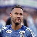 Neymar con el Santos de Brasil en la temporada 2025