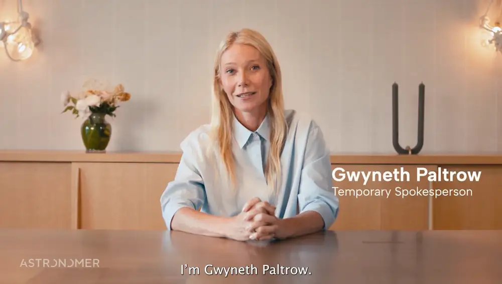 Gwyneth Paltrow será la portavoz temporal de Astronomer, la empresa en la que trabajaban el hombre y la mujer pillados en la 'kisscam' de Coldplay