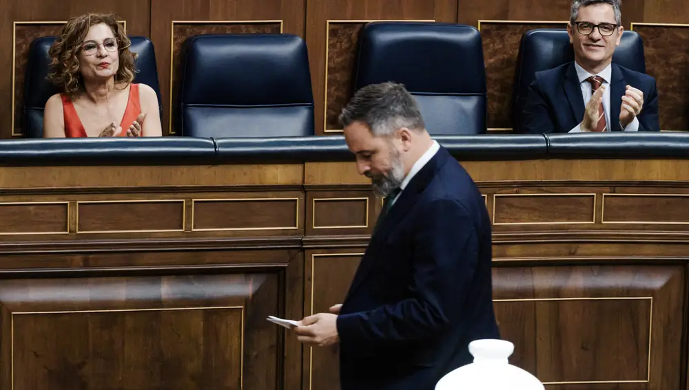 María Jesús Montero y Santiago Abascal en el Congreso